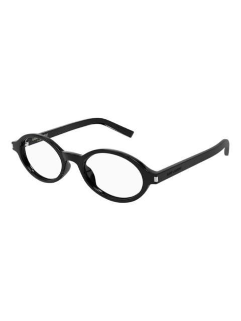 SAINT LAURENT Saint Laurent Ladies Black Oval Eyeglass Frames SL751JEANNEOPT 001