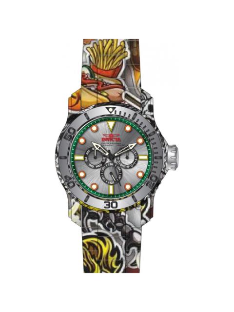 Other Designers Invicta Pro Diver Date Day Quartz Silver Dial Men's Watch 47854