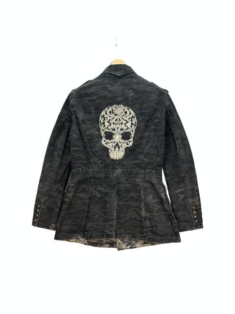 Other Designers Japanese Brand - OBELISK SKULLS ON BACK CHORE JACKET #7865-185