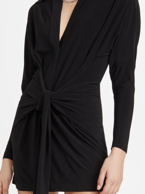 NORMA KAMALI Mini Tie Front Dress