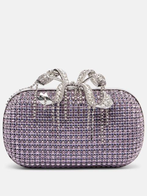 self-portrait Crystal-embellished clutch