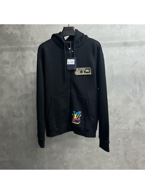Louis Vuitton Louis Vuitton Black Patterned Zip-Up Long-Sleeve Hoodie