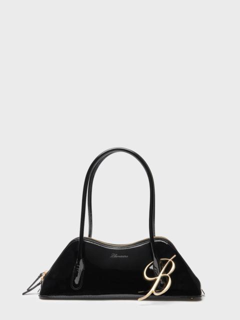 Blumarine KISS ME REGULAR-SIZE BAG IN PATENT LEATHER WITH B MONOGRAM