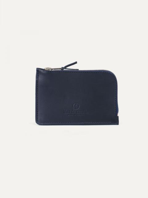 Bleu de Chauffe POGNON ZIPPERED PURSE  / L  -  NAVY BLUE