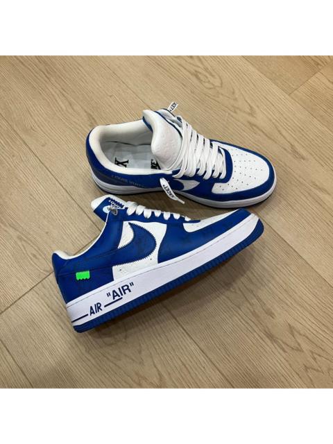 Louis Vuitton Louis Vuitton x Nike AF1 White & Blue Collaboration Sneakers
