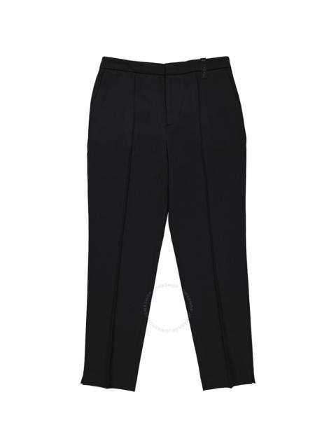 Moncler Moncler Ladies Black Straight Leg Canvas Trousers