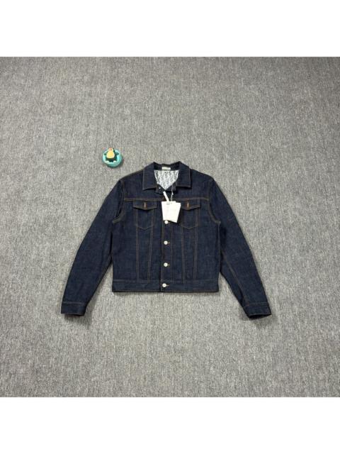 Dior Dior blue denim jacket with all-over print and lining