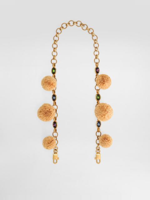 Dolce & Gabbana Metal bag shoulder strap with bezels