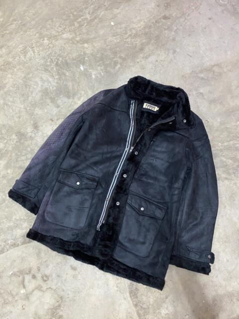 Other Designers Japanese Brand - Kansai Jeans Jacket Vintage 90s Kansai Jeans Faux Fur