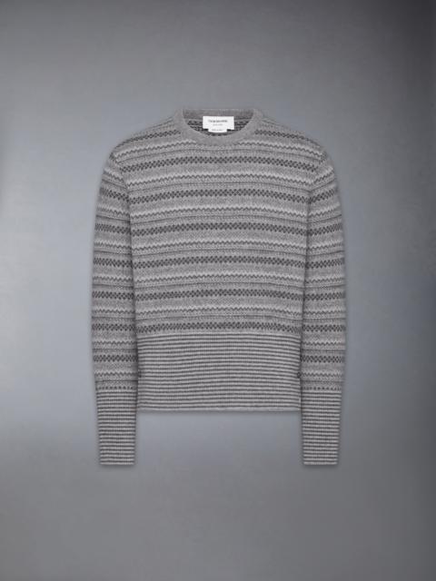 Thom Browne FAIRISLE JACQUARD CASHMERE PULLOVER