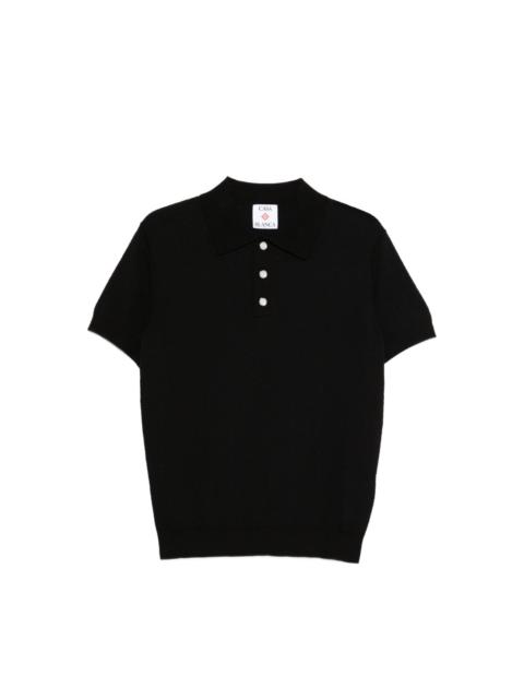 CASABLANCA POINTELLE MONOGRAM POLO SHIRT