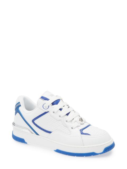 VERSACE Versace Logo Sneaker in White Royal Blue at Nordstrom