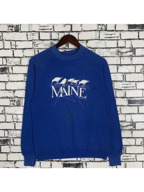 Other Designers Vintage Jerseez by Russell Maine Ocean Graphics Sweatshirt