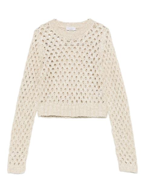 Brunello Cucinelli Brunello Cucinelli Women Open-Knit Crewneck Sweater