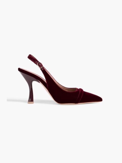 MALONE SOULIERS Jama velvet slingback pumps