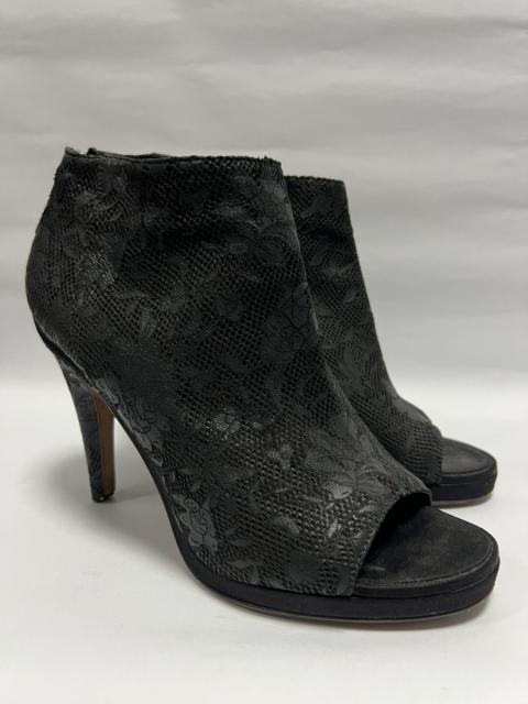 CHANEL Chanel - Lace Coco Mark Open Toe Short Boots