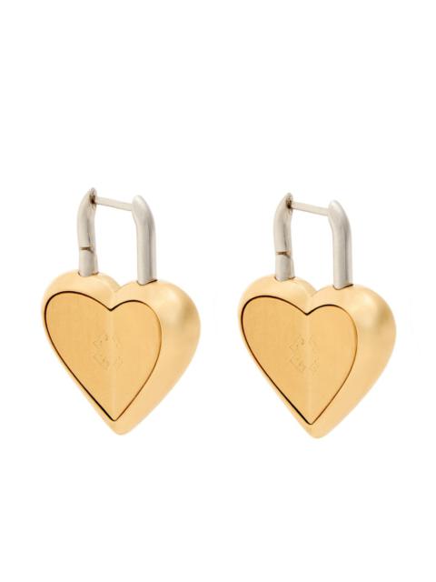 Givenchy Heart Lock Drop Earrings