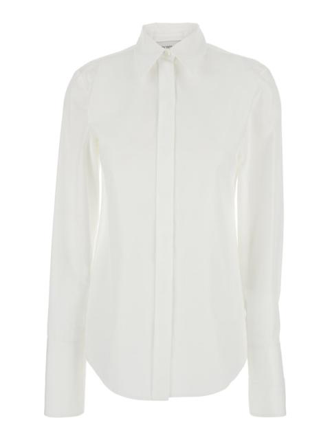 Sportmax Sportmax Women 'Oste' White Shirt With Classic Collar And Concealed Front Closure In Cotton Man