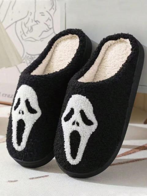 Other Designers Skeleton Ghost Cute Plush Cotton Slippers Women Comfort Non Slip Home Shoes Cartoon Anime