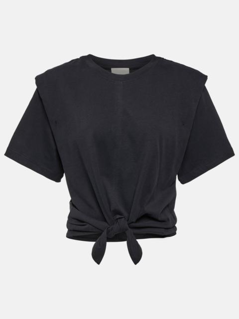 Isabel Marant Zelikia gathered cotton crop top