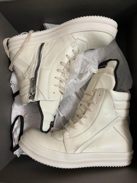 Rick Owens Geobasket Off-White High Top Sneakers 40.5