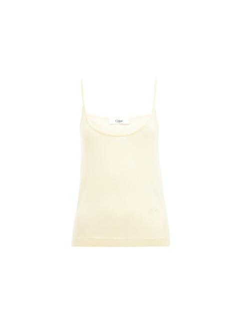 Chloé THIN-STRAP TANK TOP IN SUPERFINE WOOL KNIT