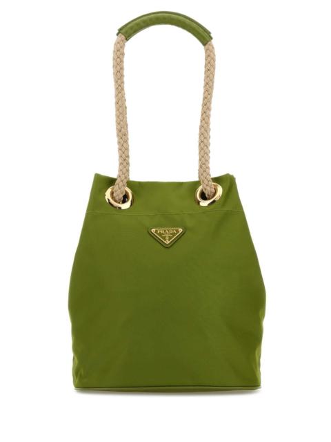 Prada Prada Women Green Re-Nylon Prada Mariner Bucket Bag