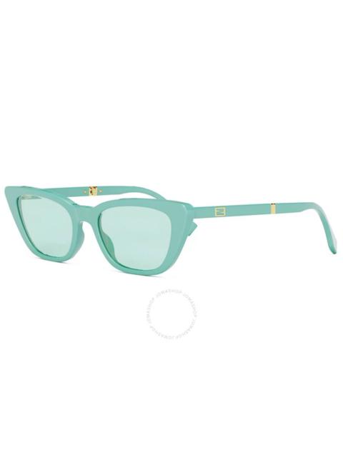 FENDI Fendi Blue Logo Cat Eye Ladies Sunglasses FE40089I 90X 53
