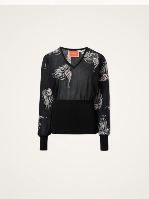 La DoubleJ Winged Knit Top