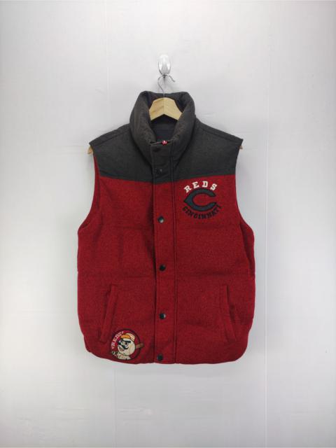 Other Designers Vintage Reds Cincinnati Mlb Vest Puffer Snap Button