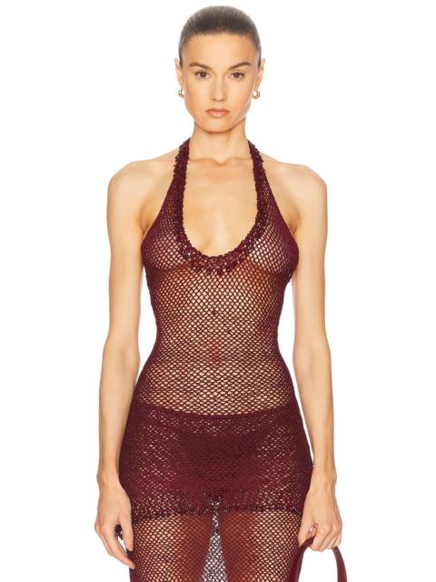 Mirror Palais Crochet Tunic Top