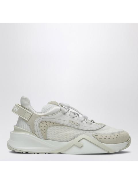 Fendi Fendi Flow Sneaker In White Mesh And Suede Women