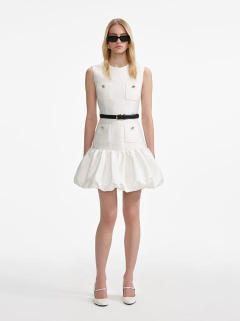self-portrait Cream Taffeta Mini Dress