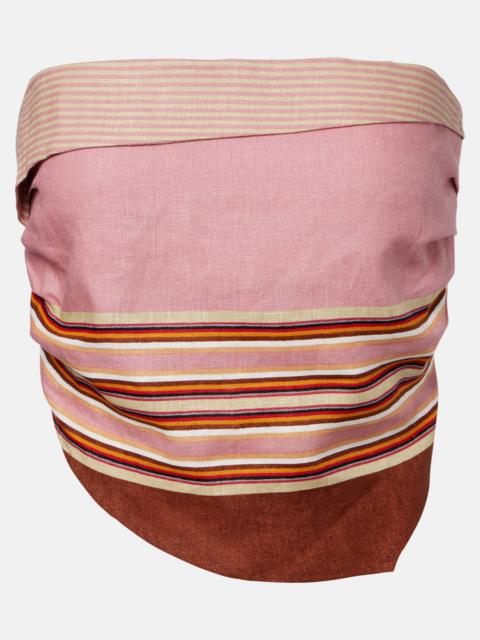 FAITHFULL Ebbe striped linen top