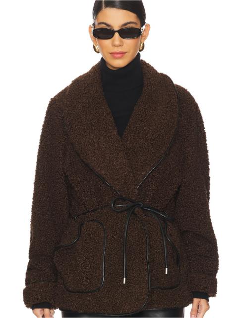 SIMKHAI Kimia Sherpa Tie Waist Jacket