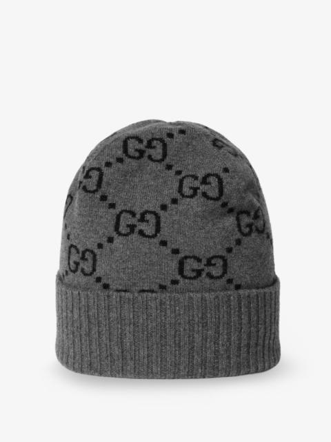 GUCCI Gucci GG Cashmere Hat Grey Men