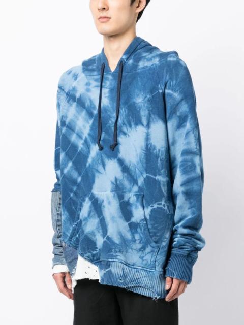 Greg Lauren $3050 NWT Greg Lauren Starburst Fragment Hoodie Indigo Large
