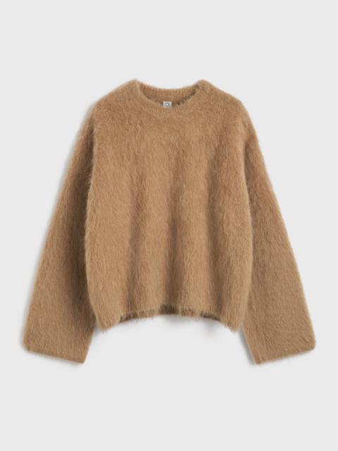 TOTEME Boxy alpaca knit camel melange