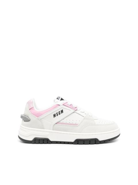 MSGM logo-print leather sneakers
