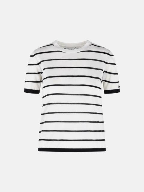 Max Mara 'FAVETTA' CASHMERE AND CREAM SILK T-SHIRT