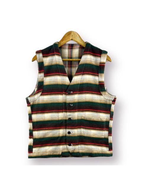 Other Designers Japanese Brand - ⚡️Global work japan Reversible plaid/stripe ART sleeveless