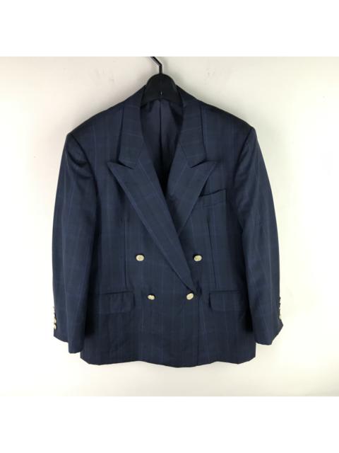 Burberry Burberrys Plaid Double Breasted Coat Blazer