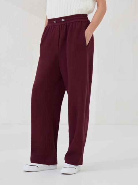 Brunello Cucinelli Techno cotton piqué track trousers