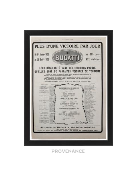 Other Designers Bugatti Antique Vintage Newsprint Ad - Another Victory