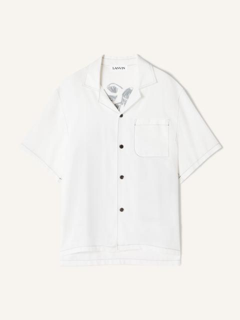 Lanvin SHIRT WITH MOTHER AND DAUGHTER PRINT ON THE BACK