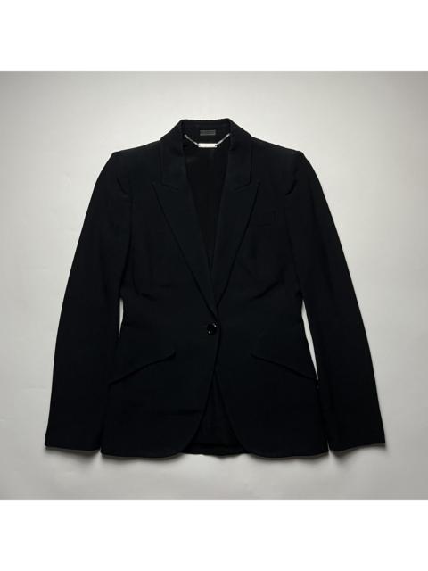 Alexander McQueen Alexander McQueen 2016 Leaf Crepe Single-Breasted Blazer