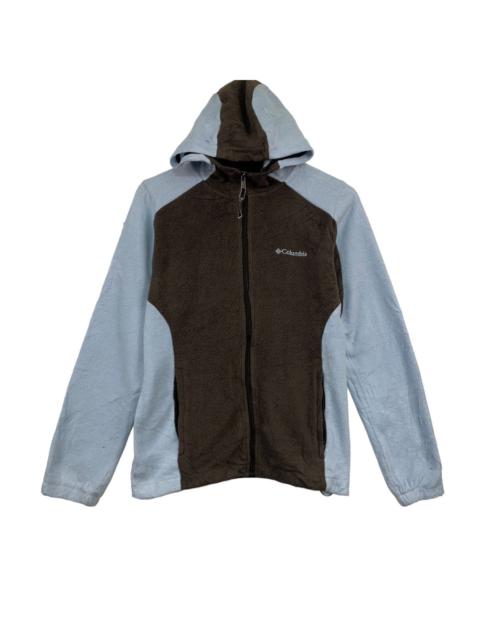 Other Designers Columbia Full Zipp Up Fleece Jacket Hoodie browns Blue