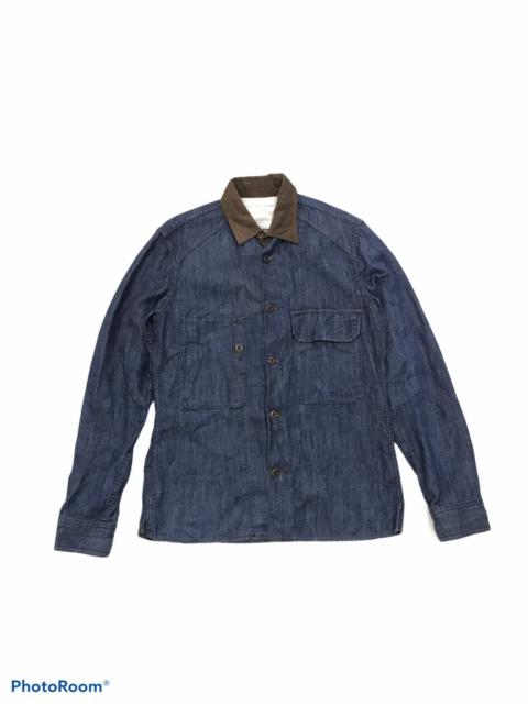 Other Designers TETE HOMME AVANT-GARDE BIG POCKETS DENIM SHIRT BUTTON UPS