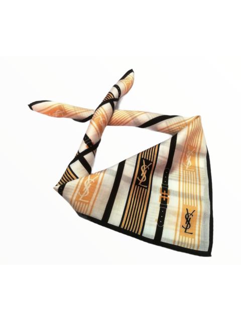 SAINT LAURENT Yves Saint Laurent stripe Design Bandana Handkerchief Style
