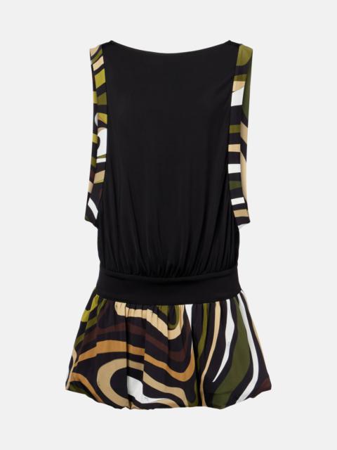PUCCI Marmo gathered jersey minidress